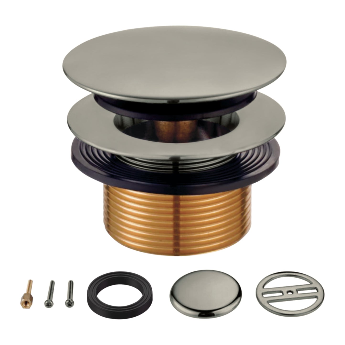 Kingston KBU2008 Eugene Toe Touch Tub Drain Conversion Kit in Brushed Nickel