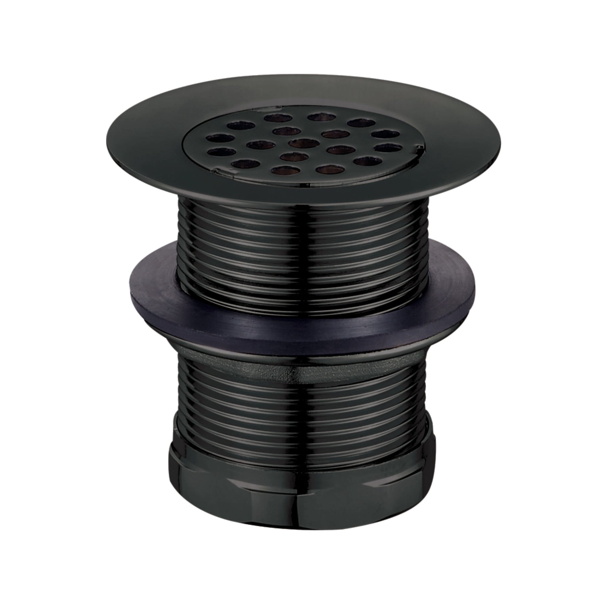 Kingston Brass KBU1000 Seattle 2-Inch Brass Grid Bar/Utility Sink Basket Strainer in Matte Black