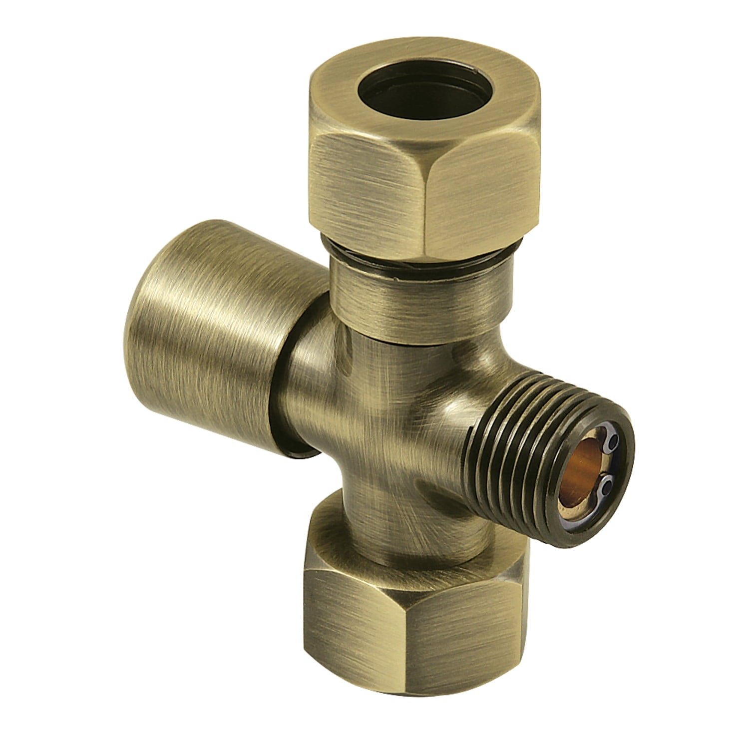 Kingston Brass ABT1060-3 Vintage Shower Riser Diverter, Antique Brass
