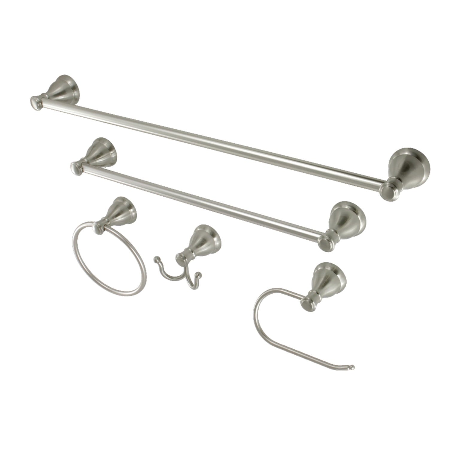 Kingston Brass Mesa Verde 5 Piece Bathroom Accessory Combo Set, Brushed Nickel Finish