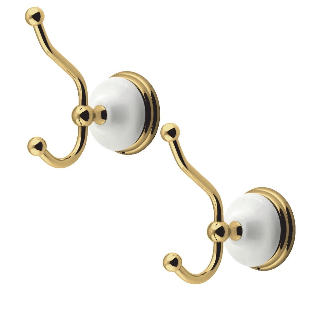 Kingston Brass BAK1117PB Victorian 2-Piece Robe Hook, Polished Brass