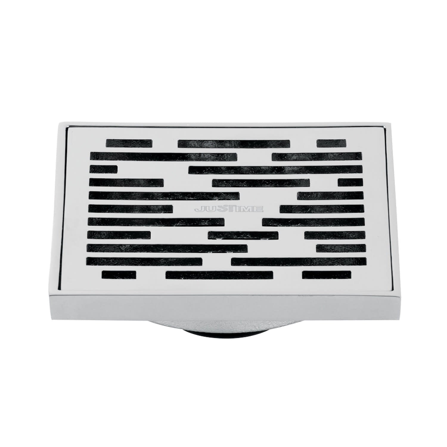 Kingston Brass BSF6310BB Watercourse Transit 4-Inch Brass Square Grid Shower Drain with Hair Strainer in Brushed Brass