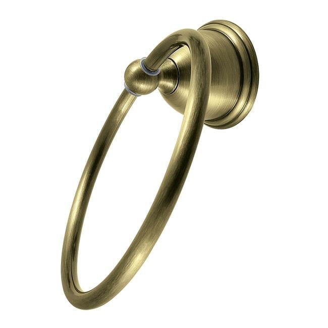 Kingston Brass BA3964AB 6 in. Restoration Towel Ring, Antique Brass