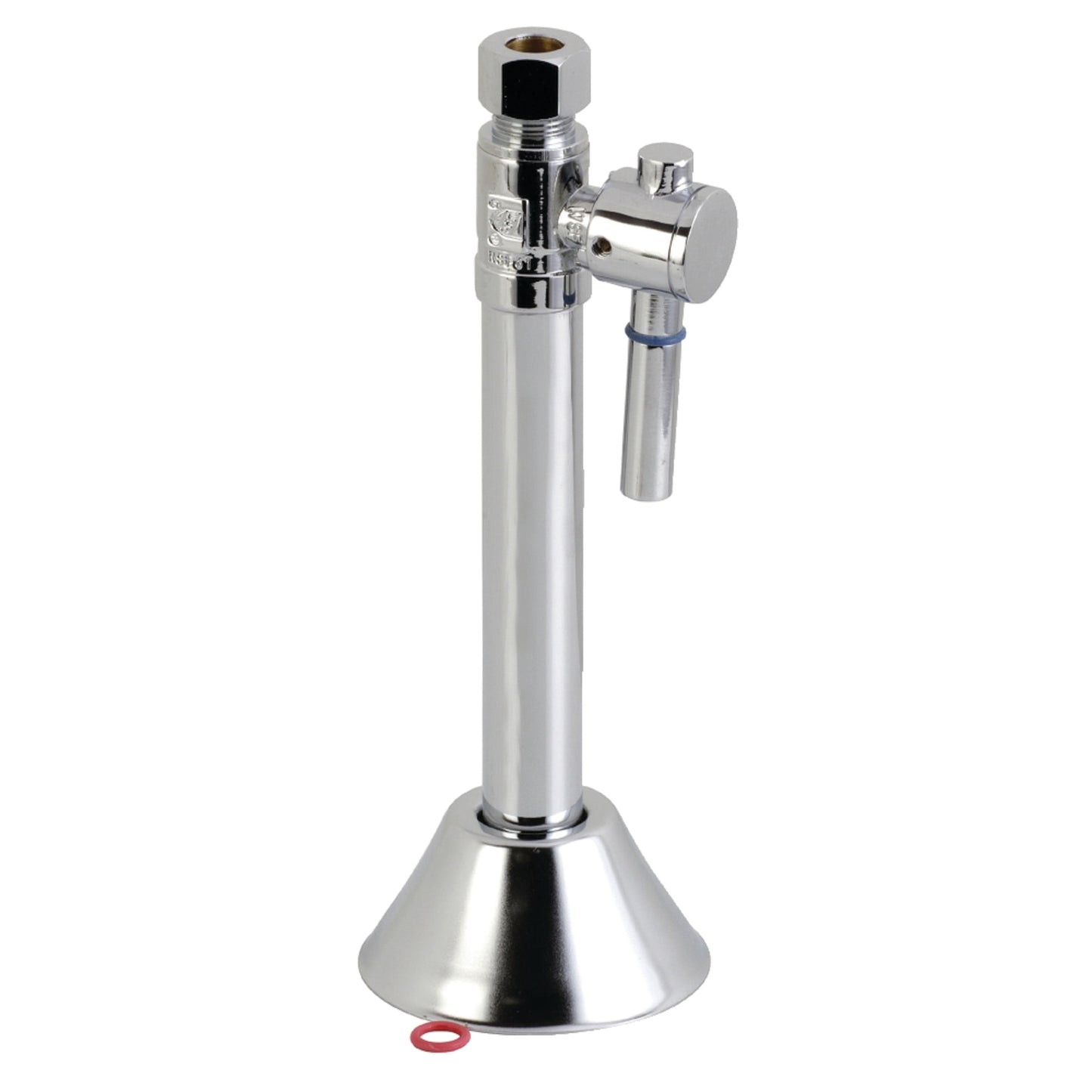 Kingston Brass CC83251DL 1/2-Inch Sweat x 3/8-Inch O.D. Comp Straight Shut-Off Valve with 5-Inch Extension in Polished Chrome