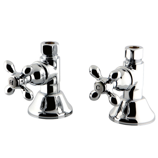 Kingston Brass CCK44151AX 1/2-Inch FIP x 1/2-Inch O.D. Comp Quarter-Turn Straight Shut-Off Valve in Polished Chrome