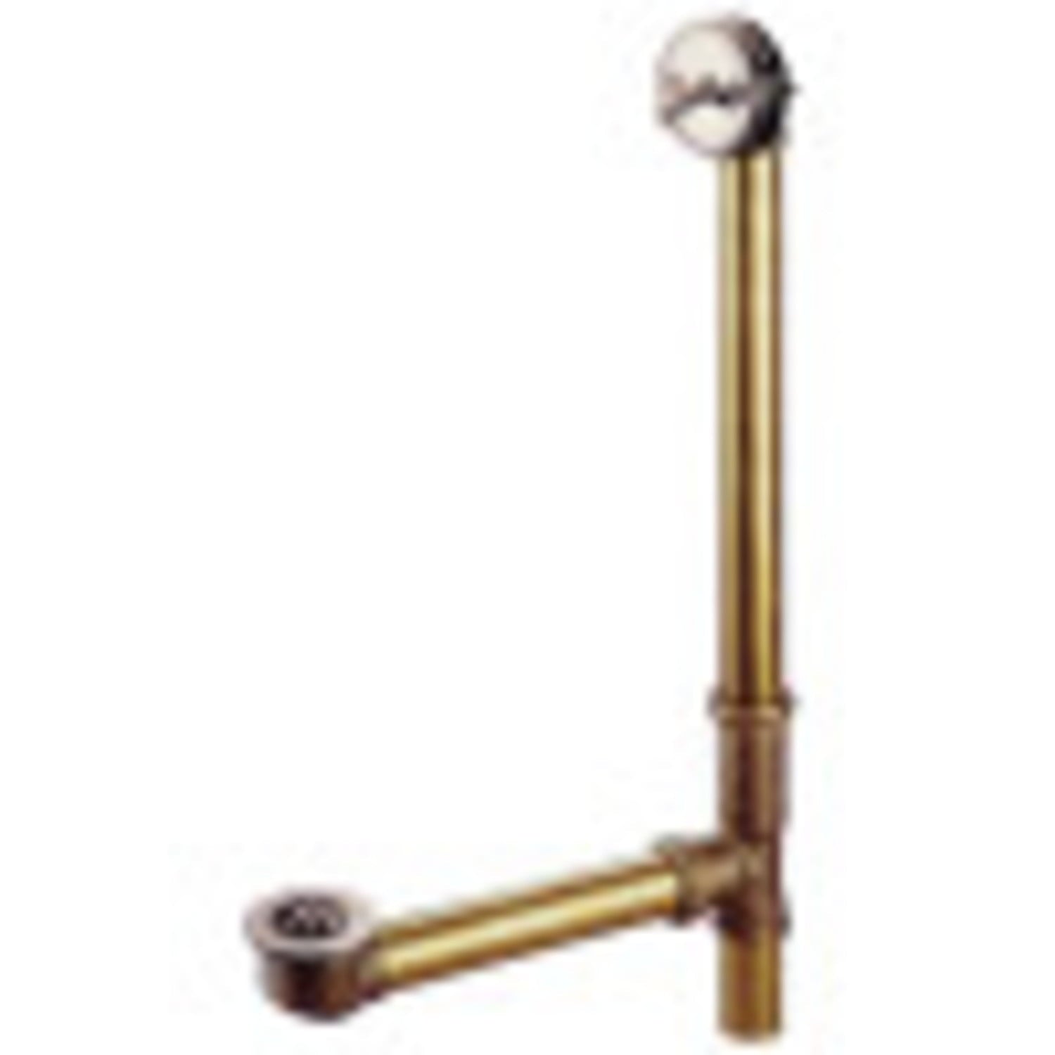 Kingston Brass Dtl1167 21 inch Trip Lever Waste and Overflow with Grid, Brushed Brass, Gold
