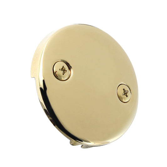 Kingston Brass DTT102 Round Bathtub Overflow Plate in Polished Brass