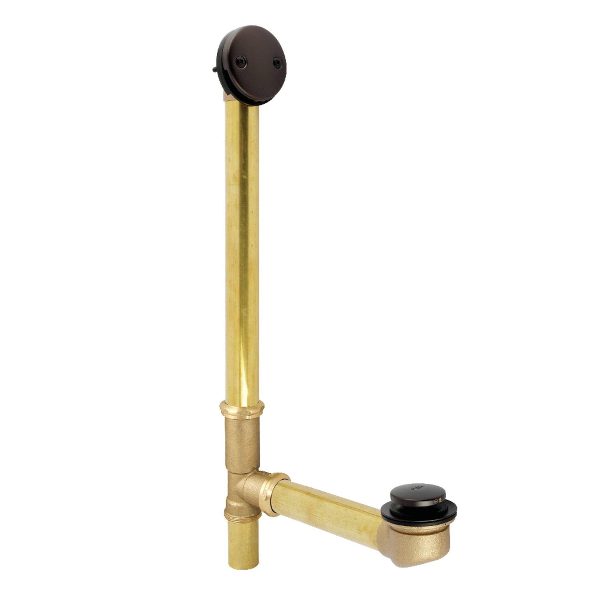 Kingston Brass DTT2168 BaÃ±era de 21 Pulgadas con Punta de LatÃ³n para Desechos y Desbordamientos en NÃ­quel Cepillado