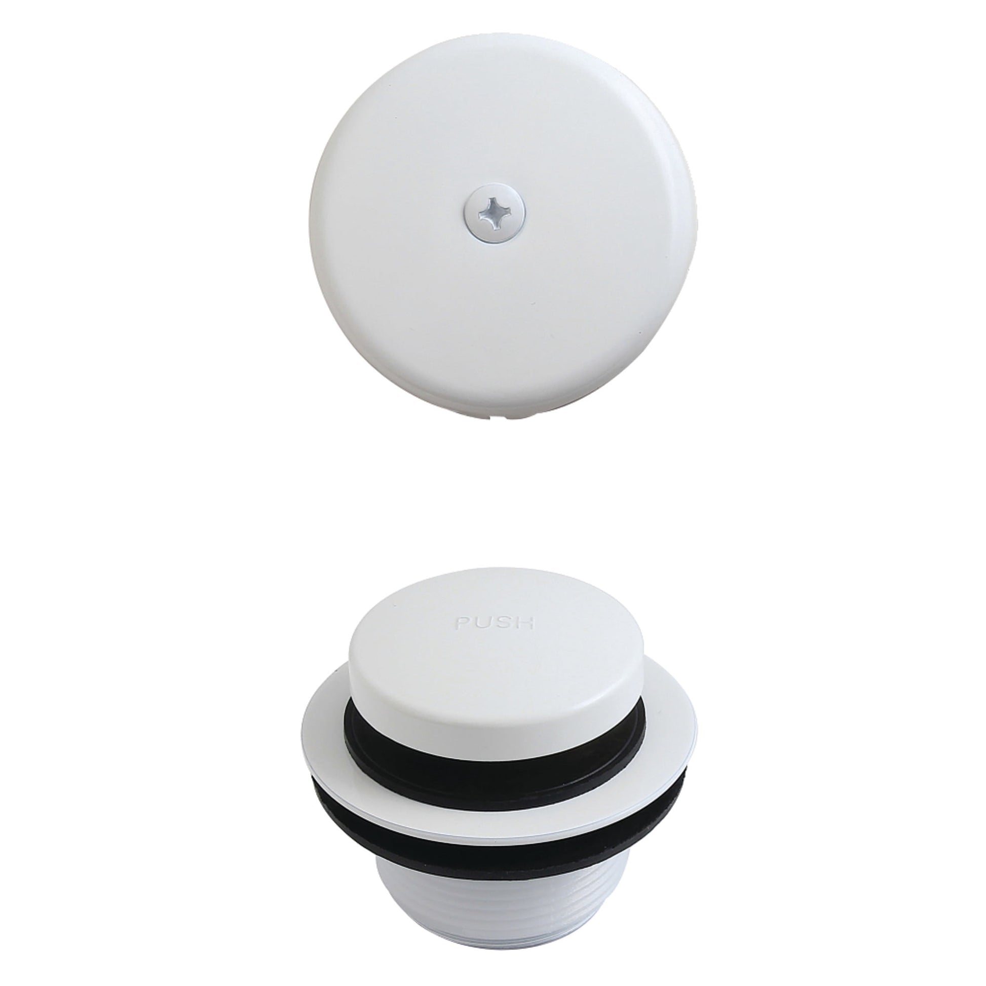 Kingston Brass DTT5302AWH Easy Touch Toe-Tap Drain Conversion Kit, White