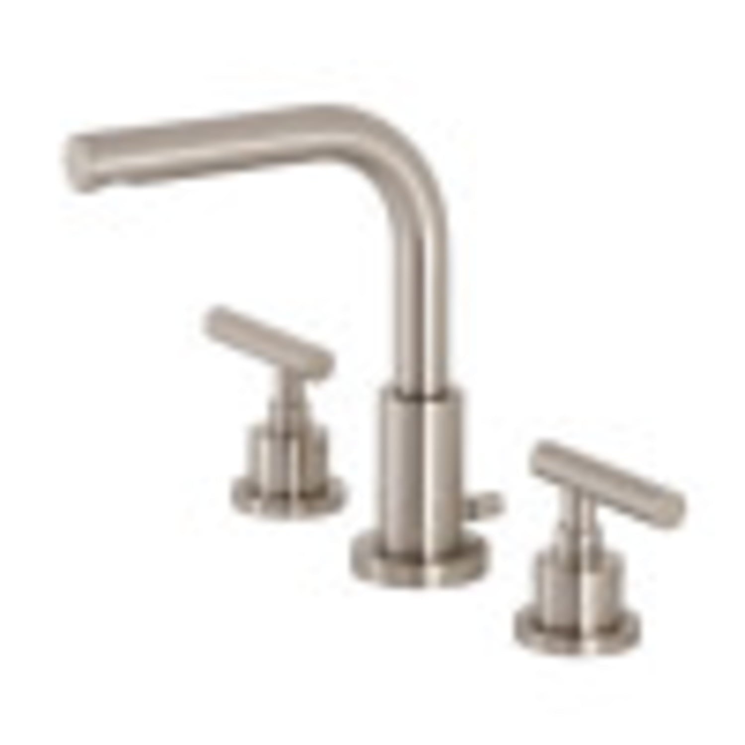 Kingston Brass FSC8958CML Manhattan Widespread Bathroom Faucet with Brass Pop-Up, Brushed Nickel