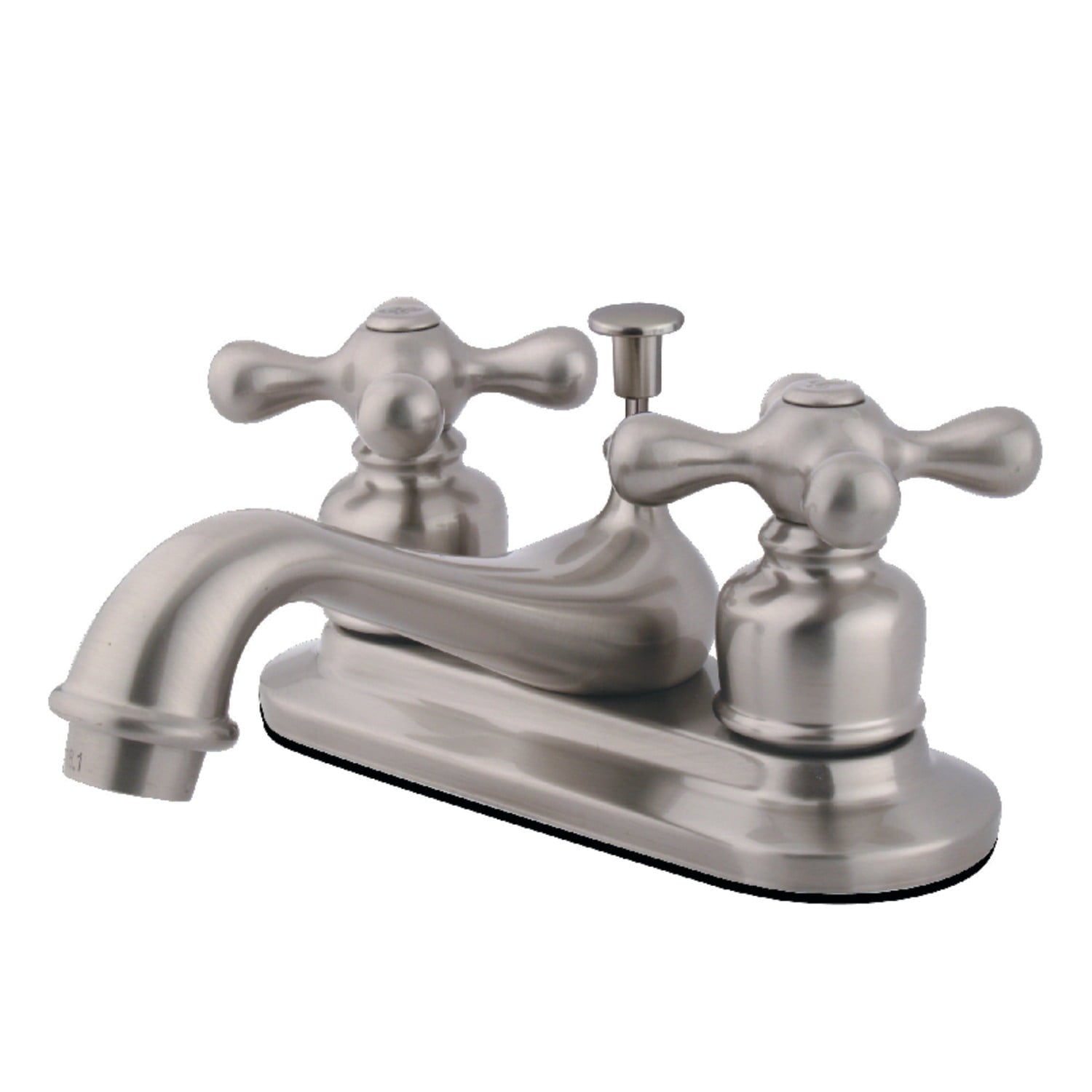 Kingston Brass GKB609AX Restoration 4" Centerset Bathroom Faucet, Brushed Nickel/Polished Brass
