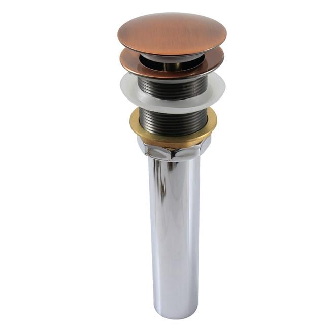 Kingston Brass GCL112AC Trimscape Brass Pop Up Drain for Cast Iron Utility Sink, Antique Copper