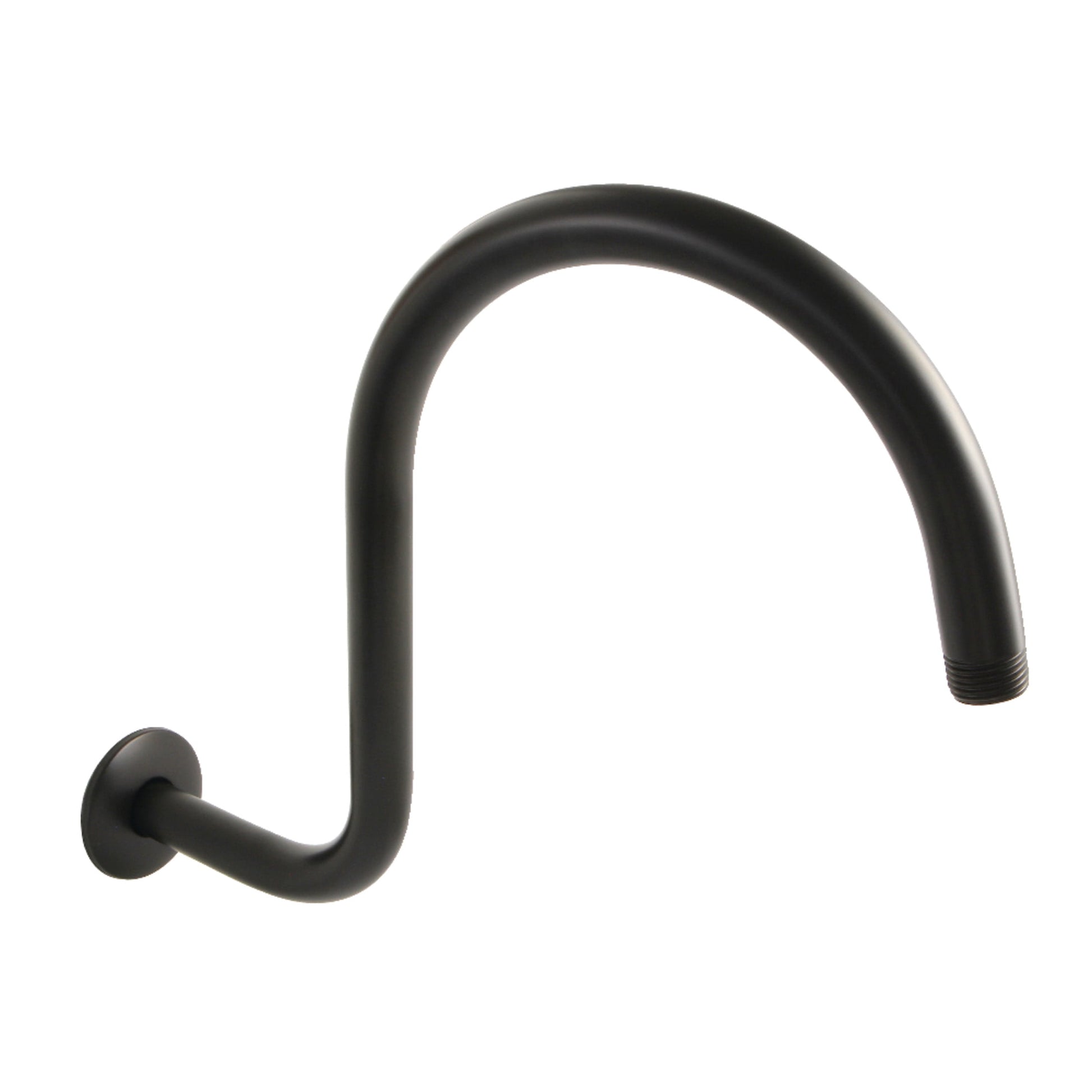 Kingston Brass K114C0 14-Inch Shower Arm with Round Flange in Matte Black