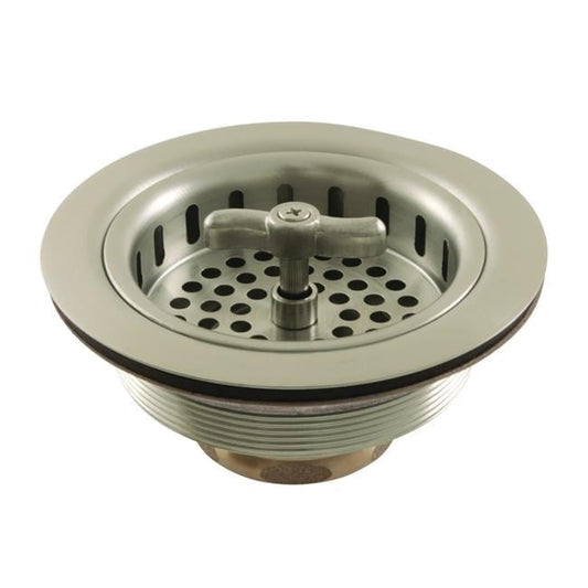 Kingston Brass K212BN Tacoma Spin & Seal Sink Basket Strainer, Brushed Nickel