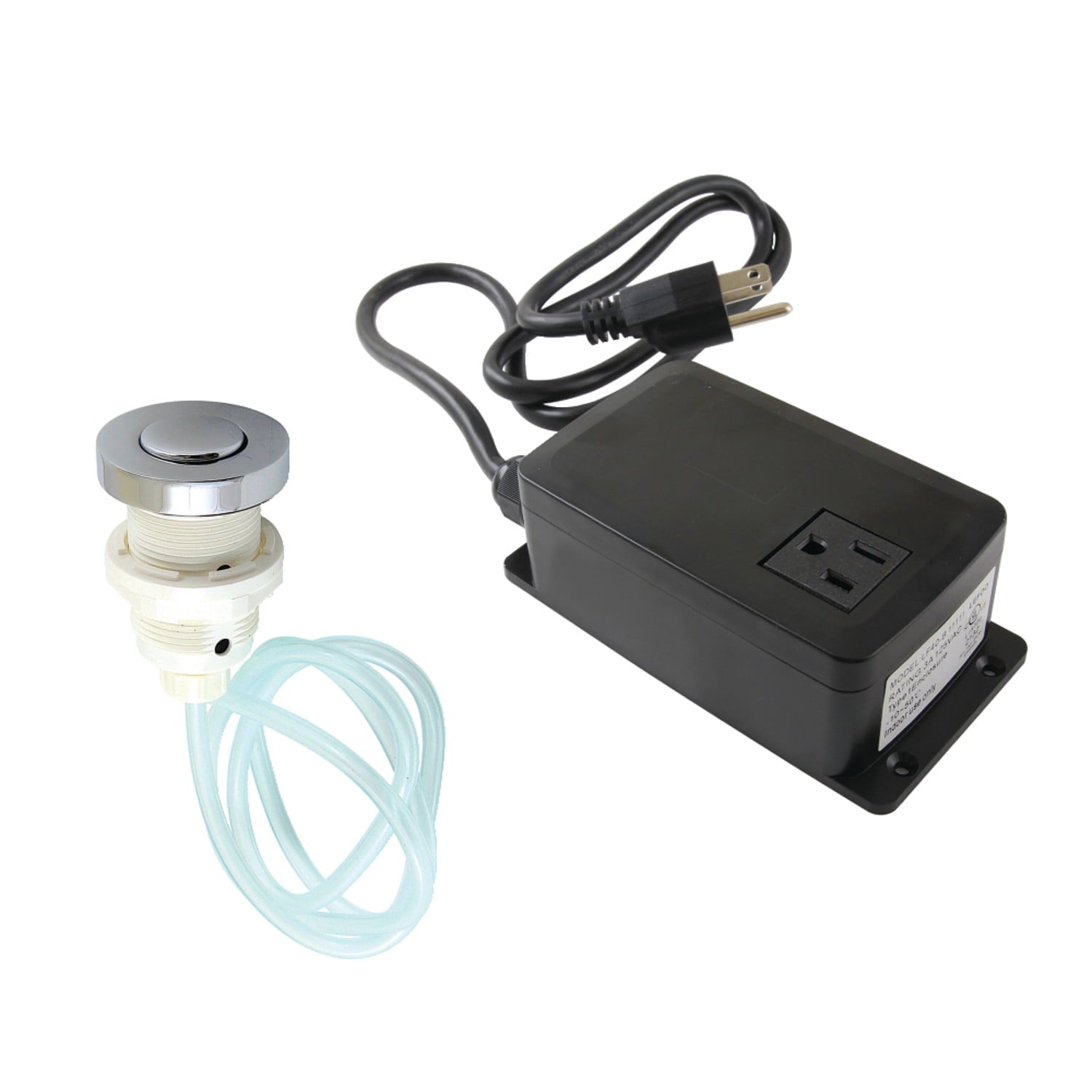 Kingston Brass KAMSK311 Gourmetier Single Outlet Garbage Disposal Air Switch Kit, Polished Chrome