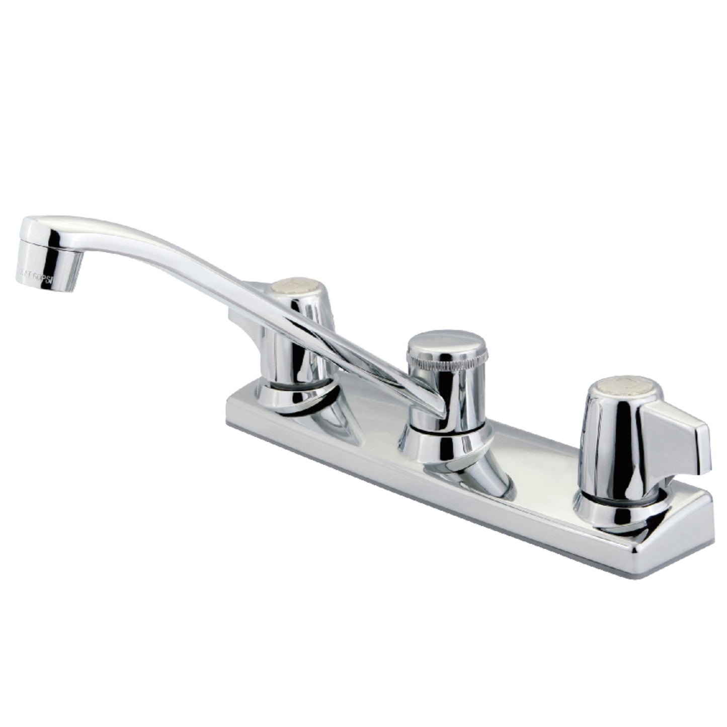 Kingston KB120 Two-Handle 2-Hole 8" Centerset Kitchen Faucet in Polished Chrome