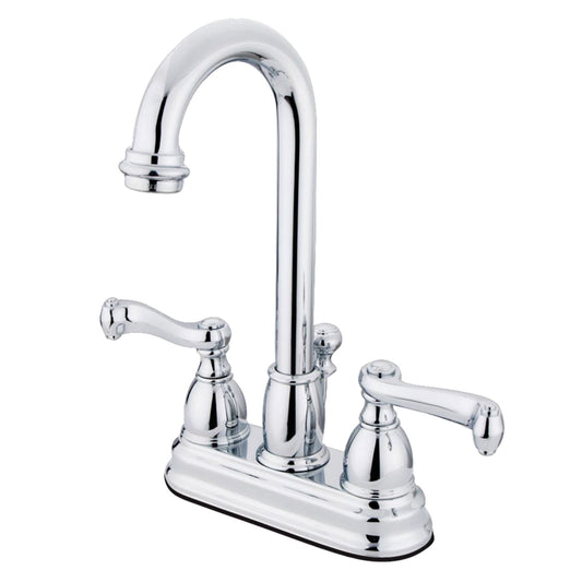Kingston Brass KB3611FL 4 in. Centerset Bathroom Faucet, Polished Chrome