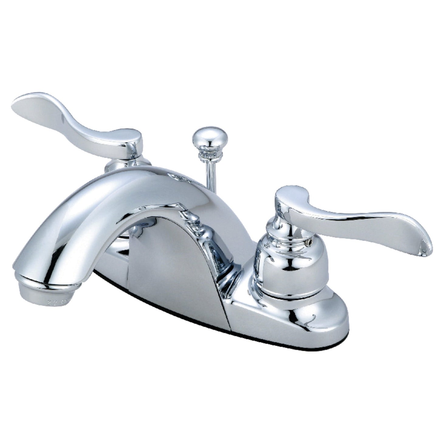 Kingston Brass KB8641NFL 4 in. Centerset Bathroom Faucet, Polished Chrome