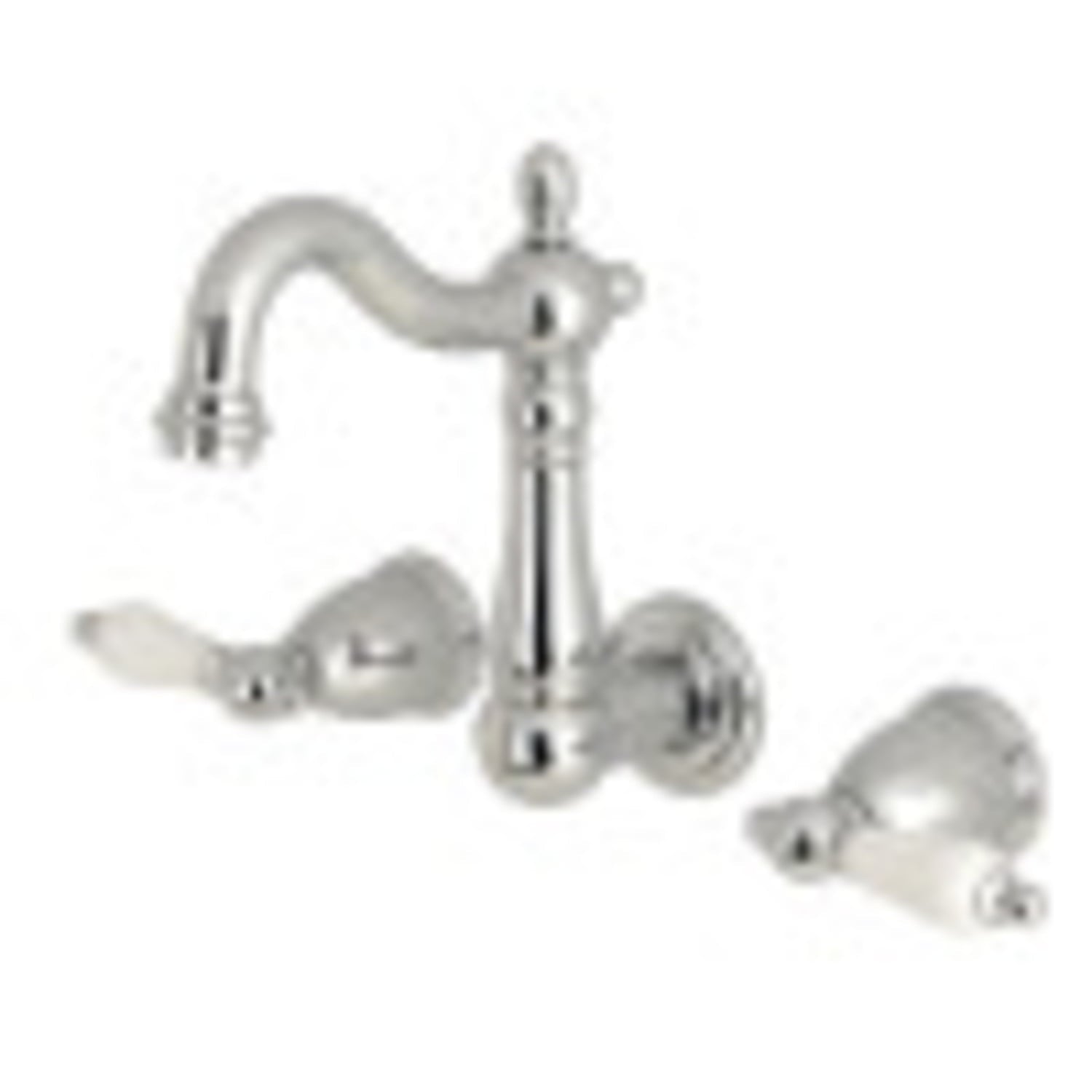 Kingston Brass KS1222PL Heritage Wall Mount Bathroom Faucet, Polished Brass