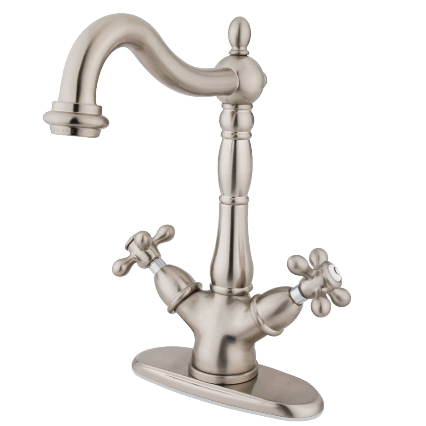 Kingston Brass KS1498AX Vessel Mount Bathroom Faucet, Brushed Nickel