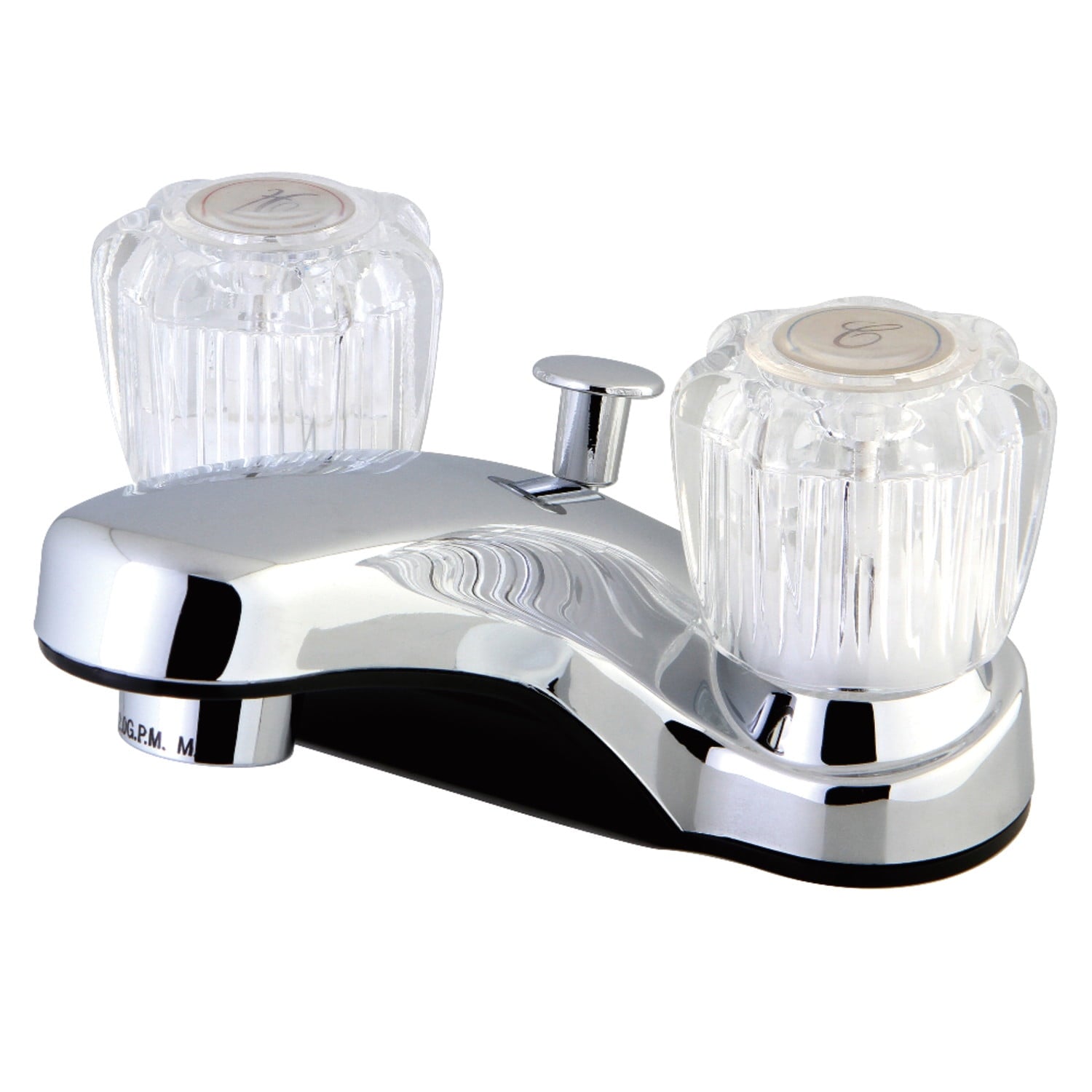 Kingston Brass L0206P 4 in. Centerset Bathroom Faucet, Polished Chrome