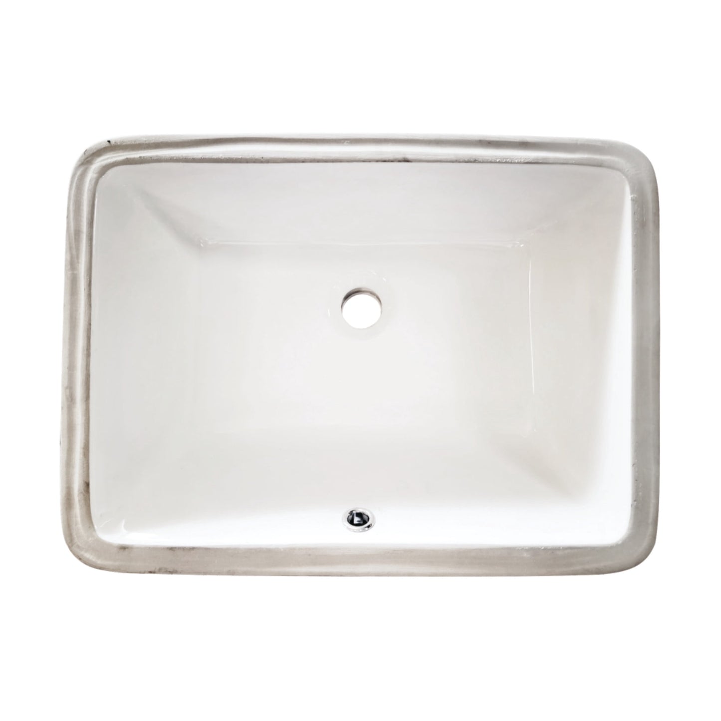 Kingston Brass LB20158 Kastell 20-Inch Ceramic Rectangular Undermount Bathroom Sink in White