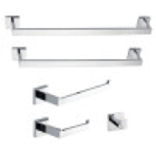 Kingston Brass Markus 5-Piece Bathroom Accessory Set, Polished Chrome