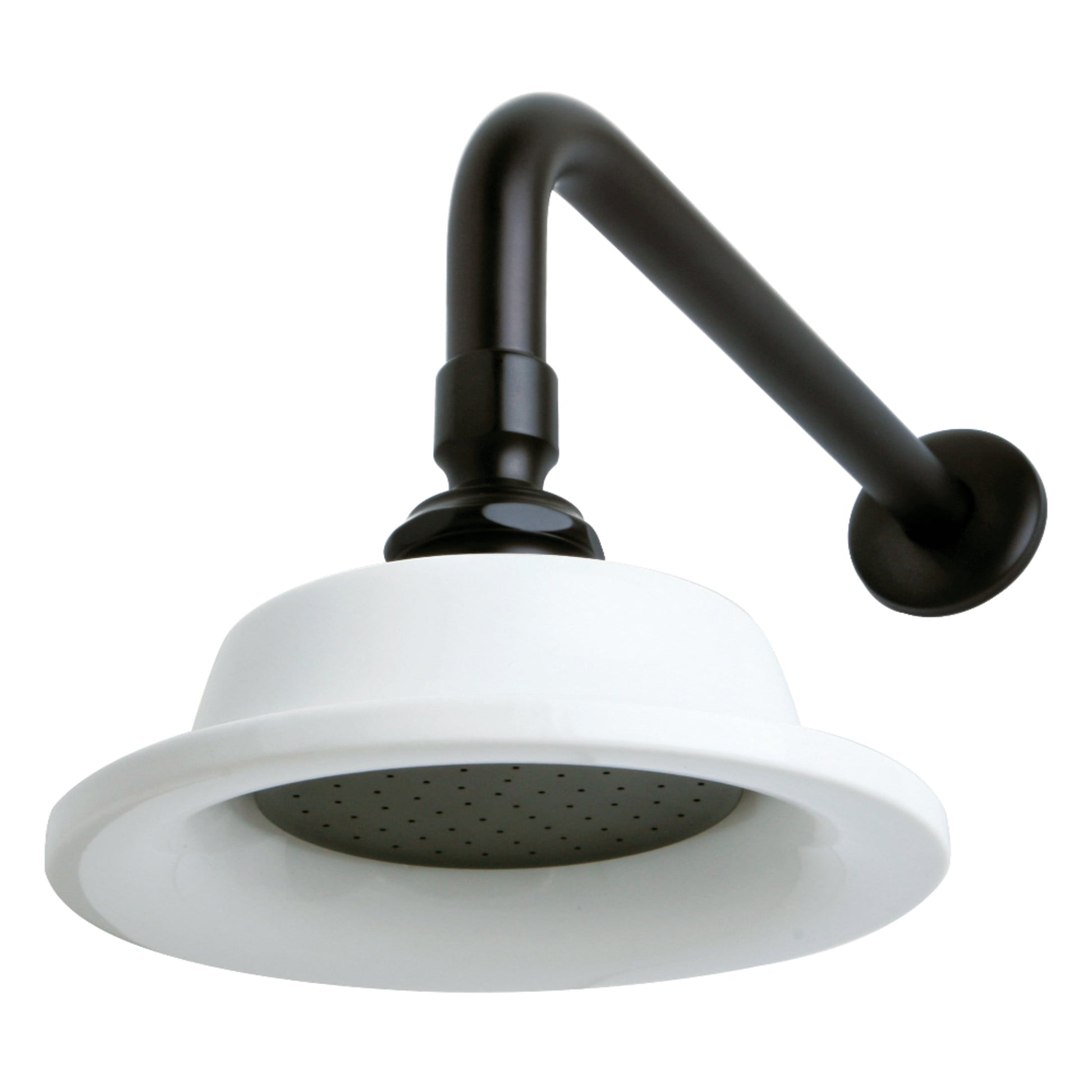 Kingston Brass P60ORBCK Victorian 6-5/16-Inch Sunflower Raindrop Ceramic Shower Head with 12-Inch Shower Arm in Oil Rubbed Bronze
