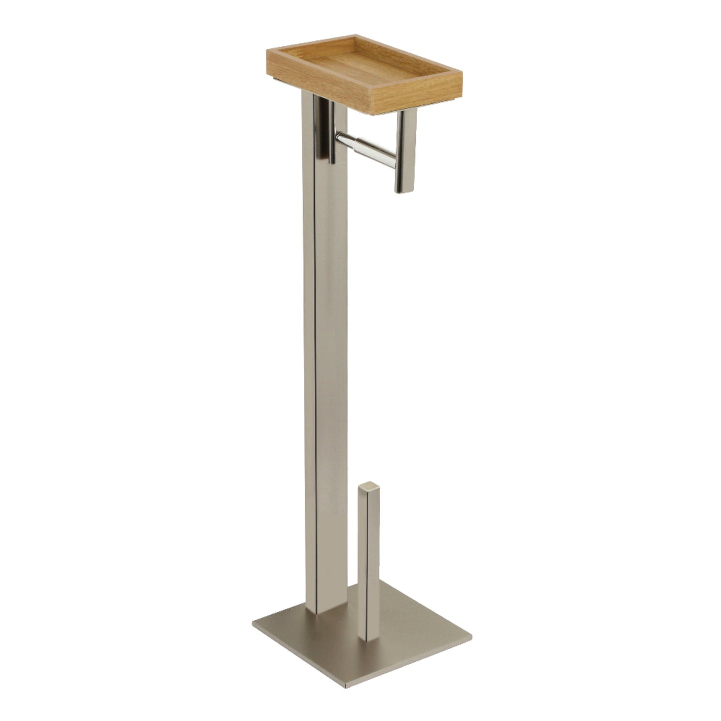 Kingston Brass SCC8507 Freestanding Toilet Paper Holder with Storage Shelf in Brushed Brass