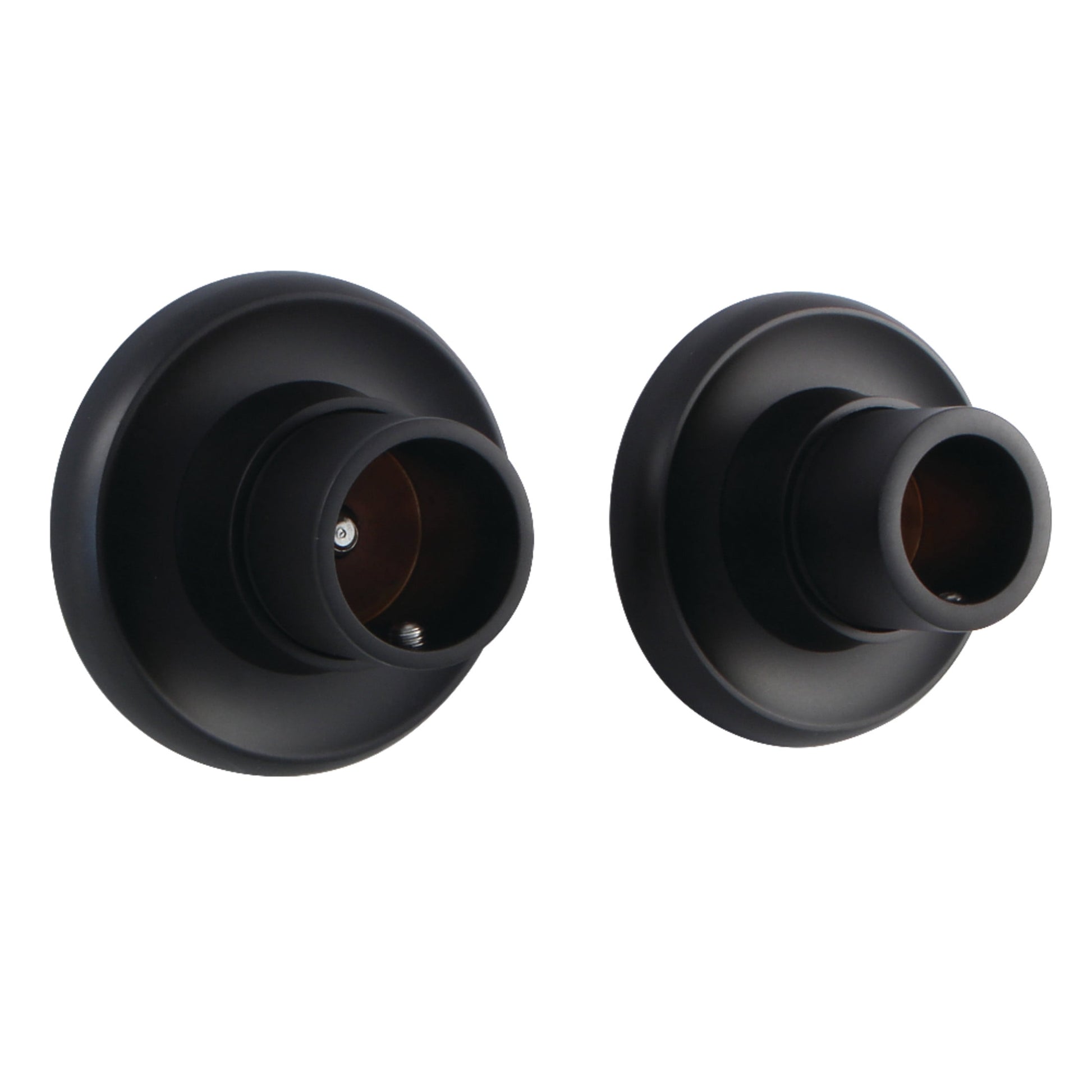 Kingston SRP310 Edenscape Brass Shower Rod Base (1 Pair) in Matte Black