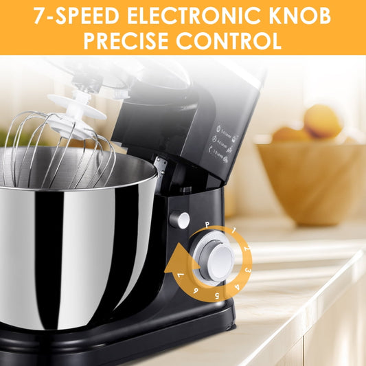 Kitchen in the Box Stand Mixer, 400-750W 4.5-6QT Kitchen Electric Mixer, 6-8Speed Large Capacity Tilt-head Food Mixer with Dough Hook, Wire Whip, Flat Beater & Splash Guard (Silver)