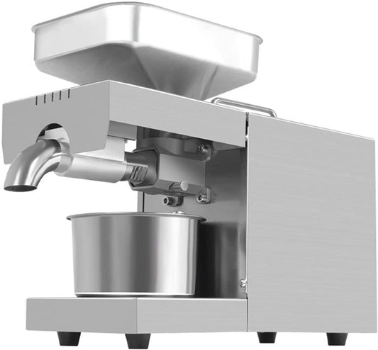 Kitchen Oil Press Machine Electric Automatic Extractor, 600W Commercial Grade Stainless Steel Expeller for Peanuts Sesame - Organic Oil Press