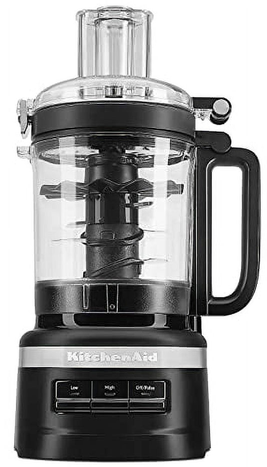 KitchenAid KFP0920QOB 9 Cup Food Processor with 3 disks, 2 blades & spatula, Onyx Black