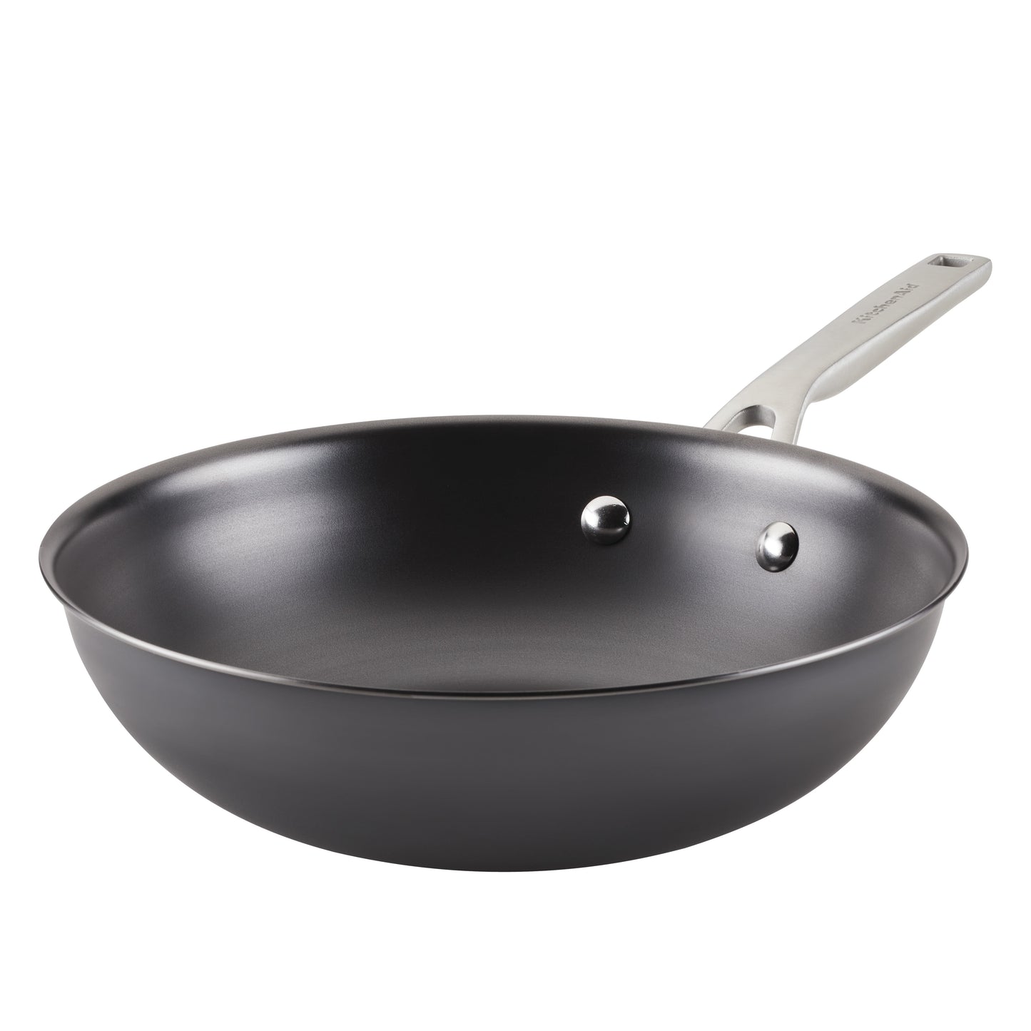 KitchenAid NITRO Carbon 10 Inch Steel Stir Fry Pan, Induction Compatible, Metal Utensil, Broiler and Oven Safe to 750Â°F, Black