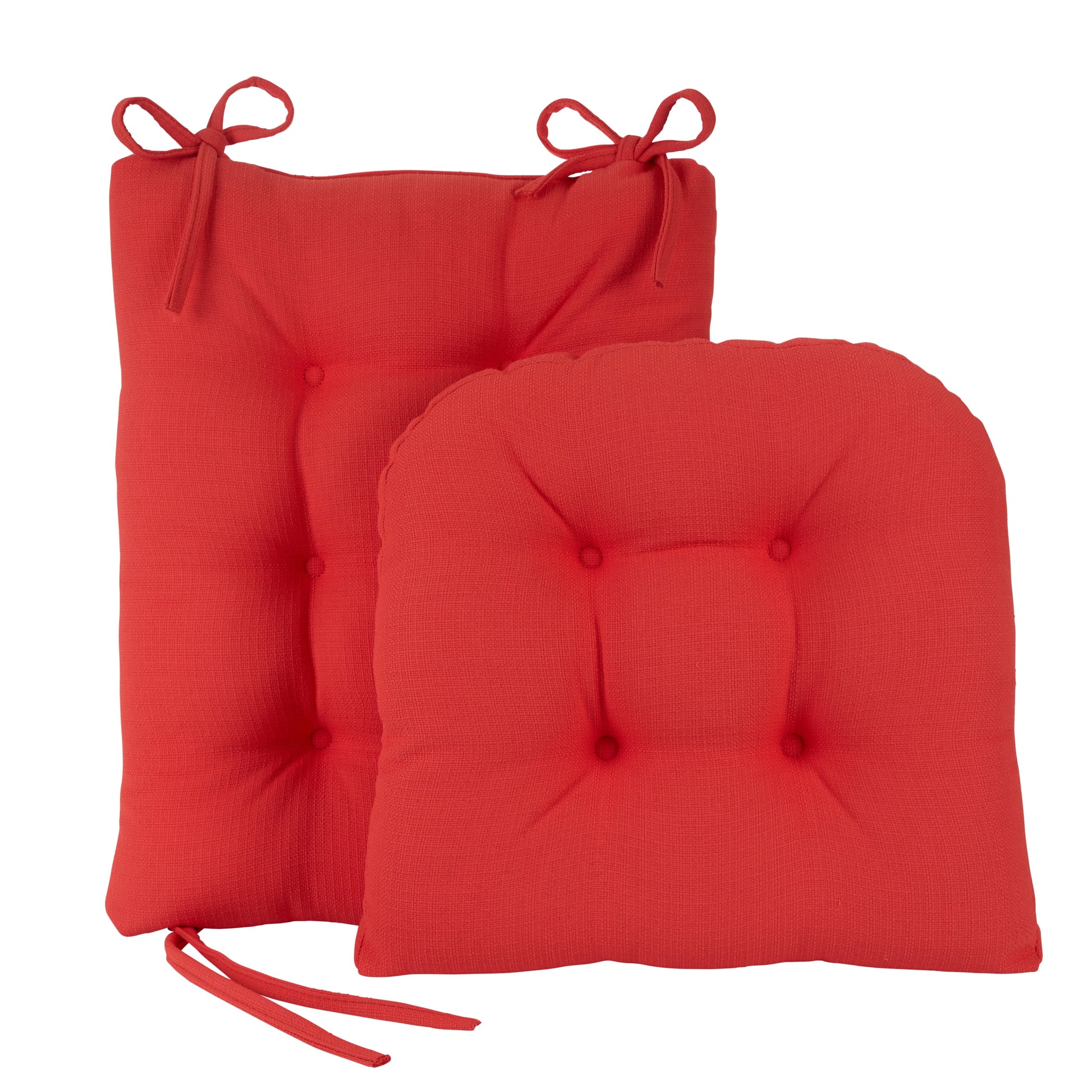 Klear Vu Gripper Non-Slip Omega 2-Piece Rocking Chair Cushion Set, Coral