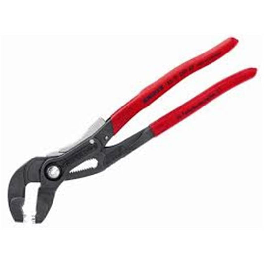 Knipex 10" Spring Hose Clamp Pliers with Locking Device - Plastic Grip