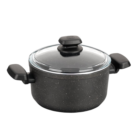 Korkmaz Ornella 2 Piece 2 Liter Quart Aluminum Nonstick Saucepan with Lid