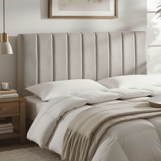 Lammlaoe Full Size Headboard, Upholstered Wall Mounted, Peel and Stick Installation, Sound Reducing 3D Panel Design, Easy Assembly, Silver
