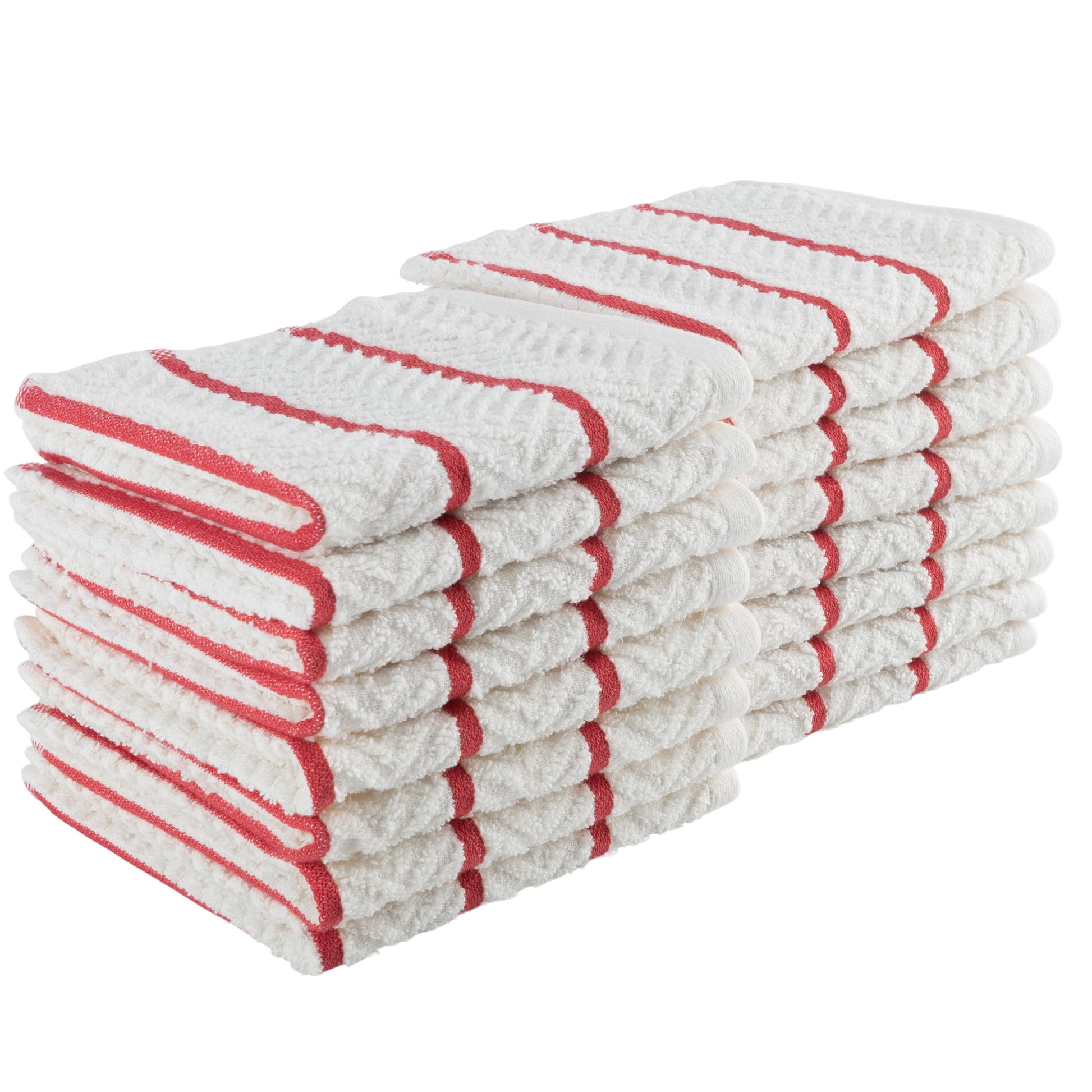 Lavish Home Dish Cloths 16-Pack - 12x12 Dish Cloths for Washing Dishes, Red