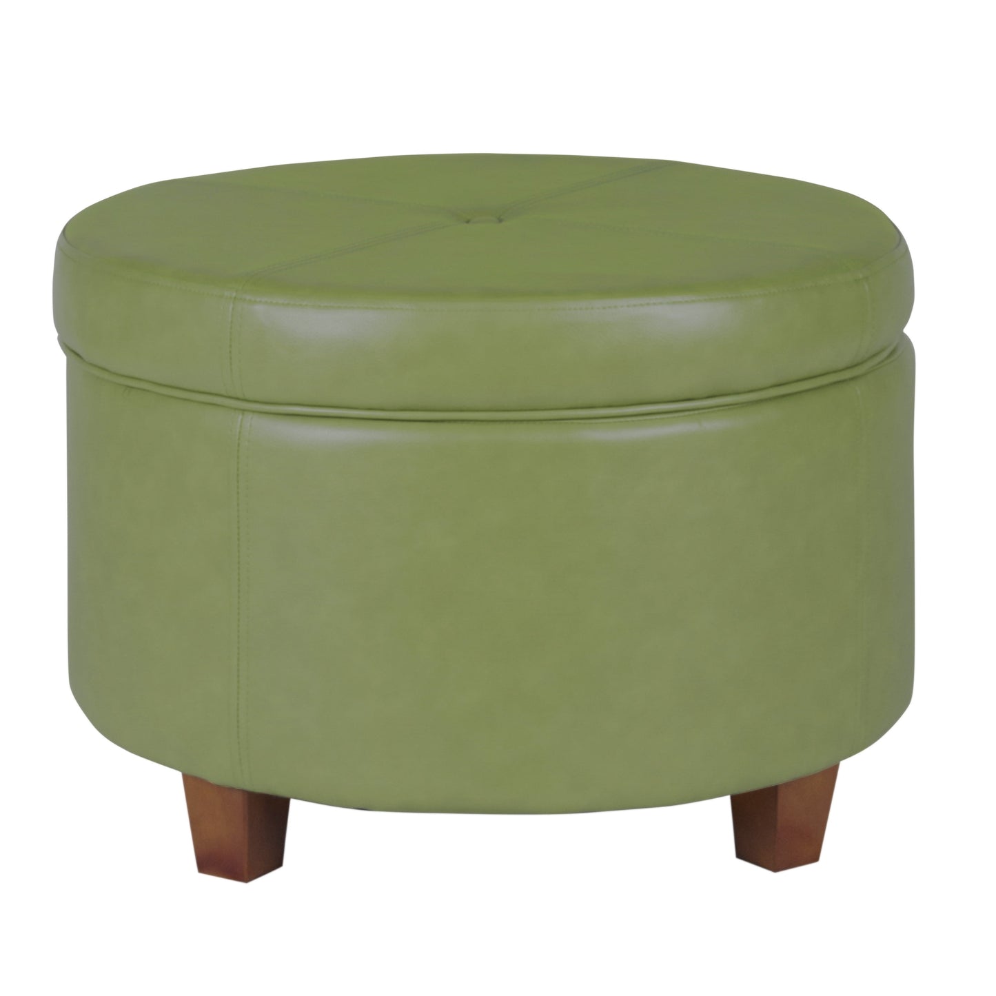 HomePop Large Leatherette Storage Ottoman, Multiple Colors