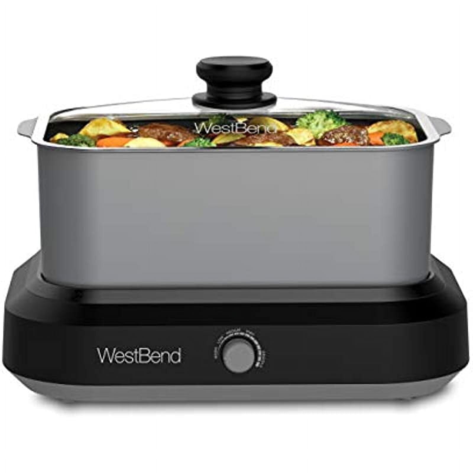 Leaves Versatility 5 qt Slow Cooker-Crock Silver