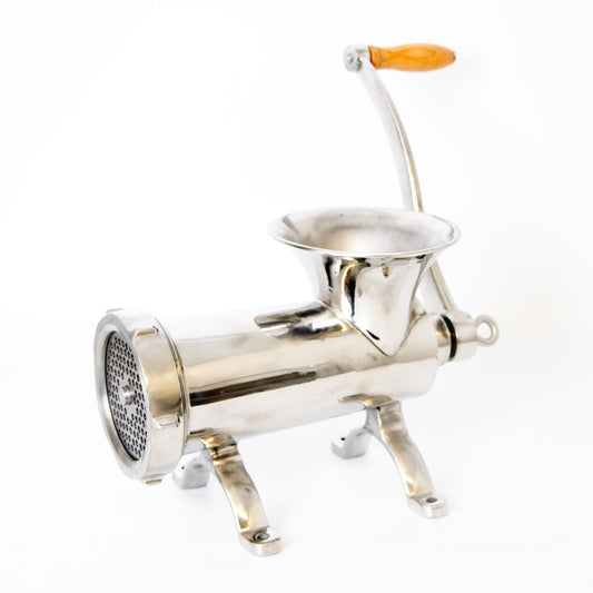 Lehman's Clamp-Down Meat Grinder #32, Manual Hand-Cranked Stainless Steel Meat Grinder for Home Use, Easy to Clean and Store