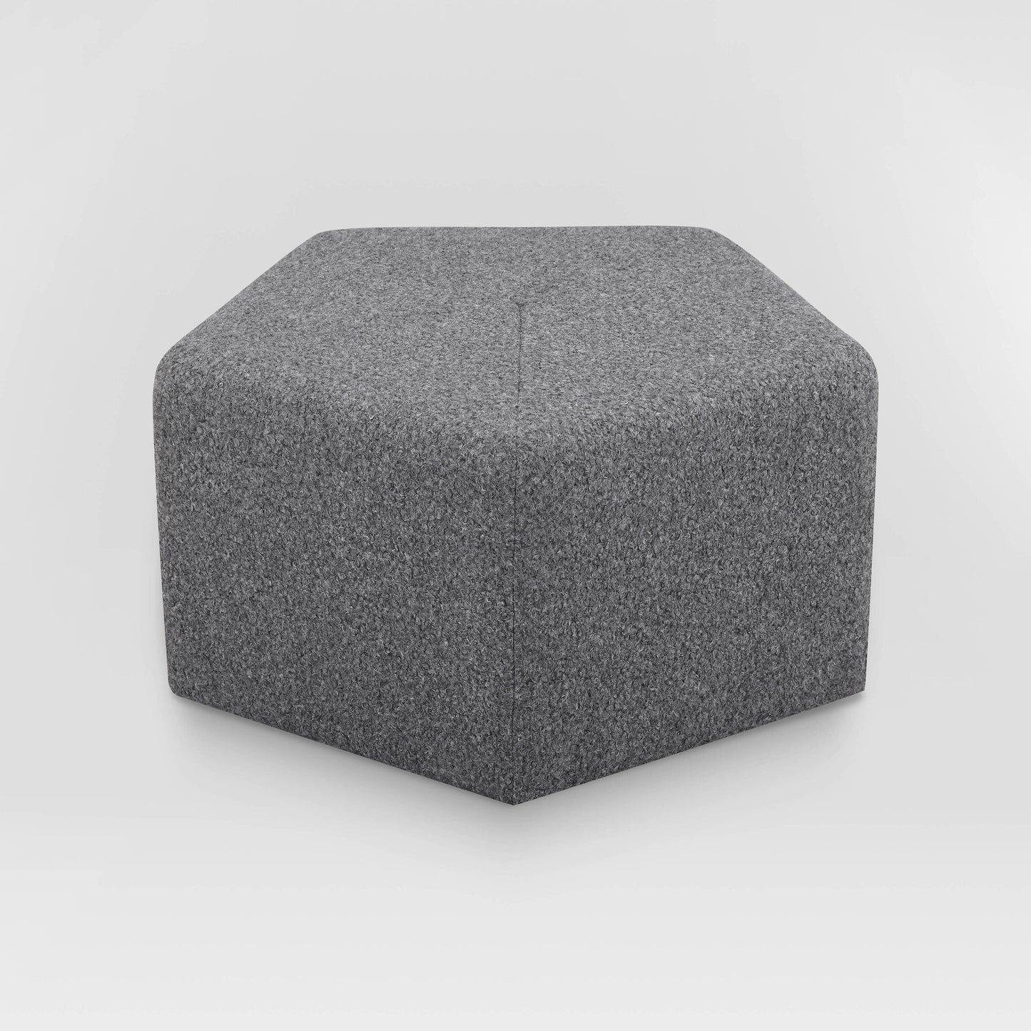 Lifestyle Solutions Gentry Pentagonal Ottoman, Gray Fabric
