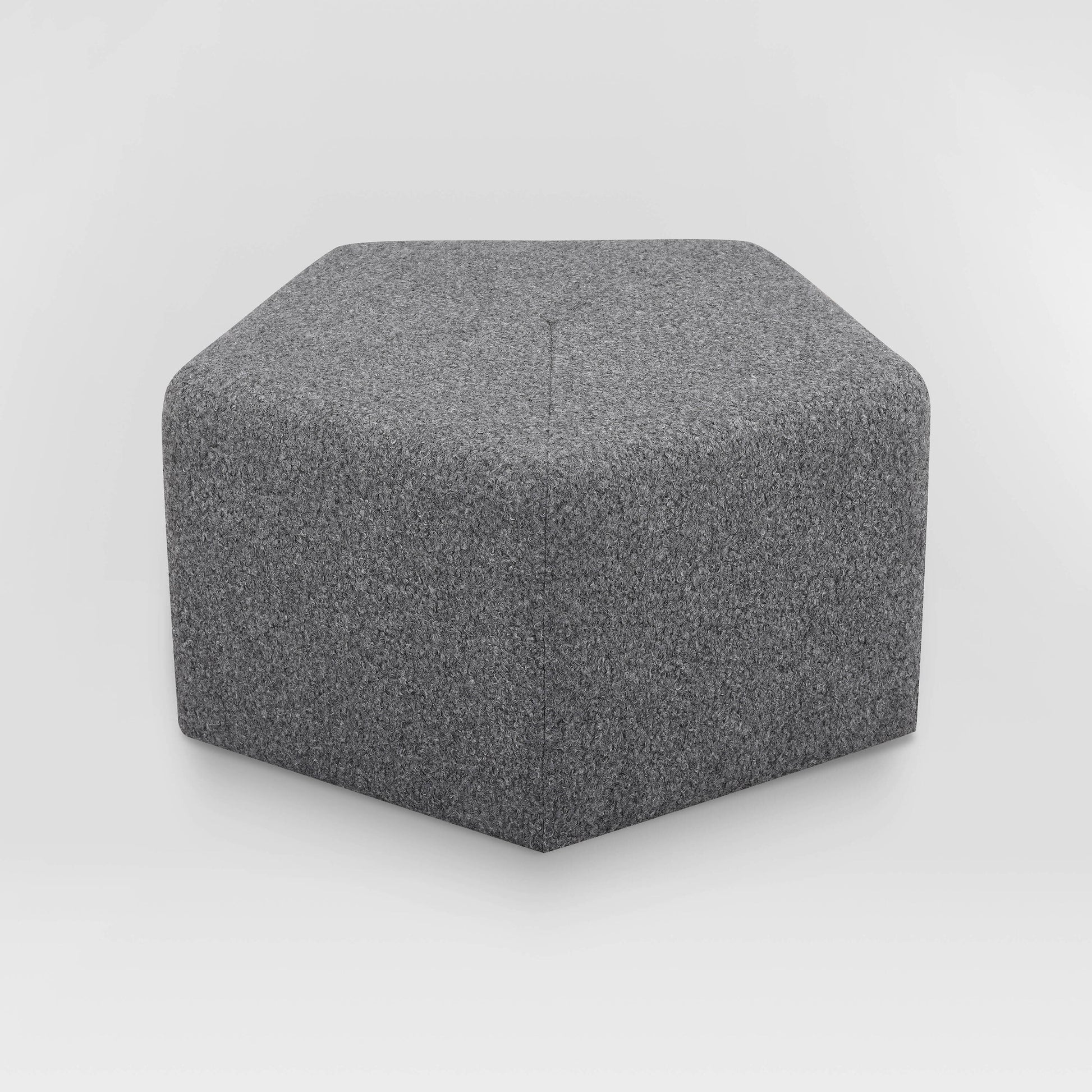 Lifestyle Solutions Gentry Pentagonal Ottoman, Gray Fabric