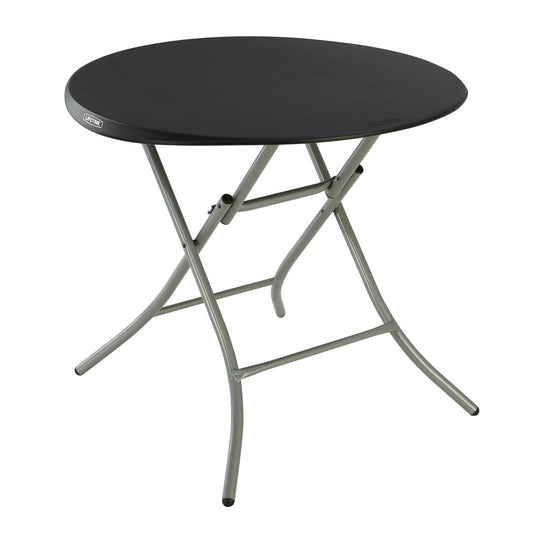 Lifetime 33 inch Round Table, Indoor/Outdoor Light Commercial Grade, Black (80351)