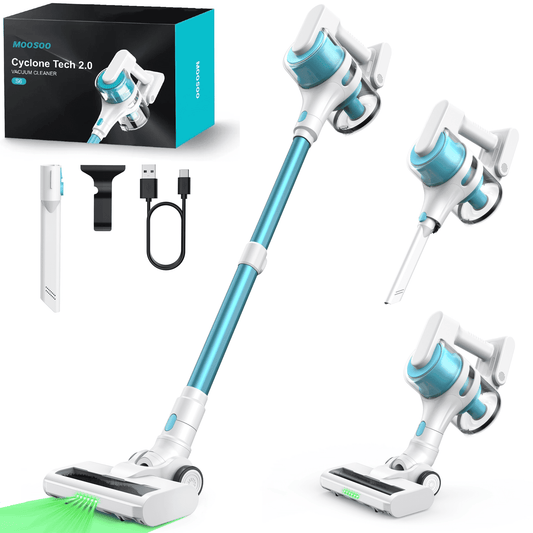 Lightweight Cordless Vacuum with Brushless Motor, 40 mins max runtime, Stick Vacuum for Hard Floor Carpet Pet Hair With Type-C Charging