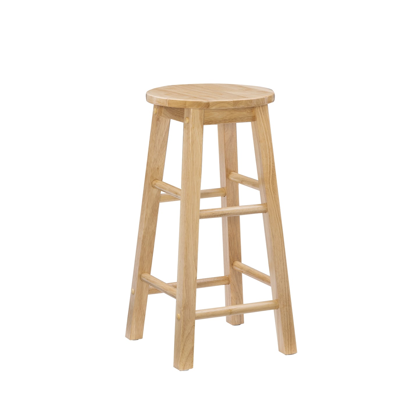 Linon McMullen 29" Backless Indoor Round Bar Stool, Natural