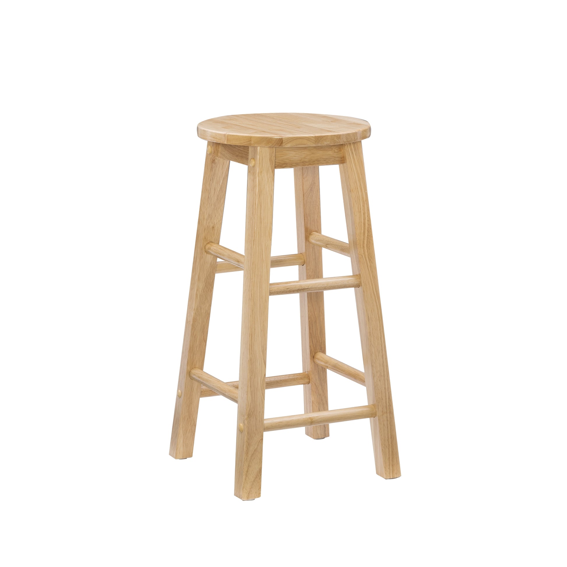 Linon McMullen 29" Backless Indoor Round Bar Stool, Natural