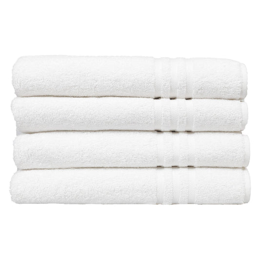 Linum Home Textiles Denzi Turkish 4 Piece Turkish Cotton Bath Towel Set, White