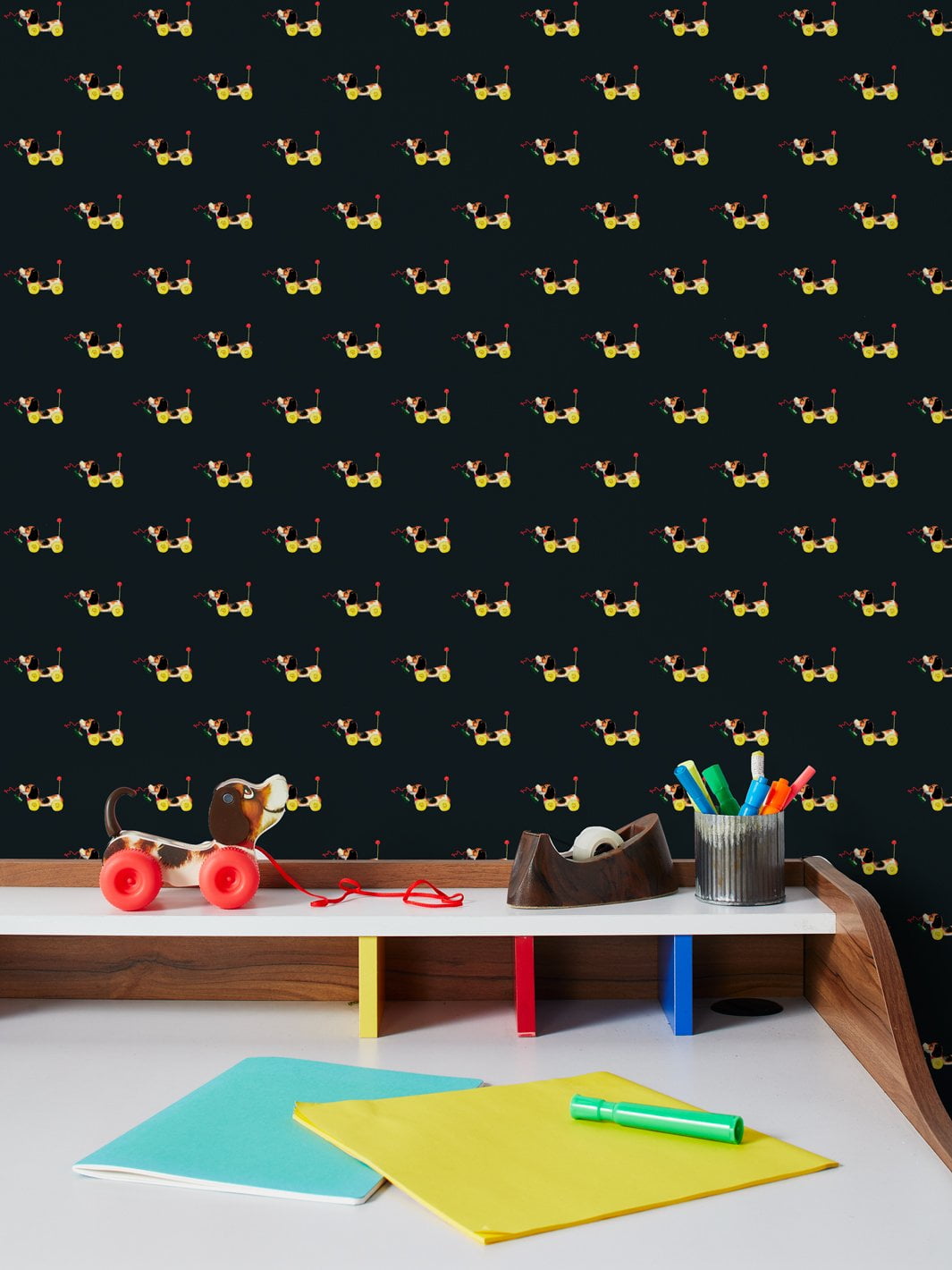 Little Snoopy Removable Vinyl Wallpaper by Fisher-Price - Charcoal